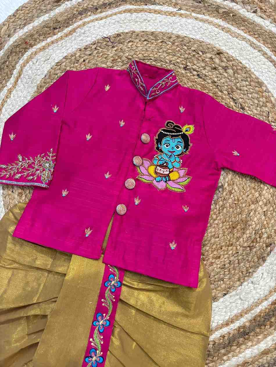Raw silk kurta family outfit – colour view – Arhas Couture