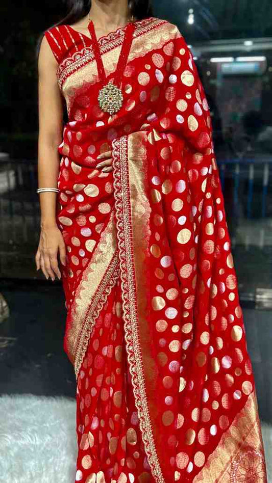 Khadi Georgette Silk Saree