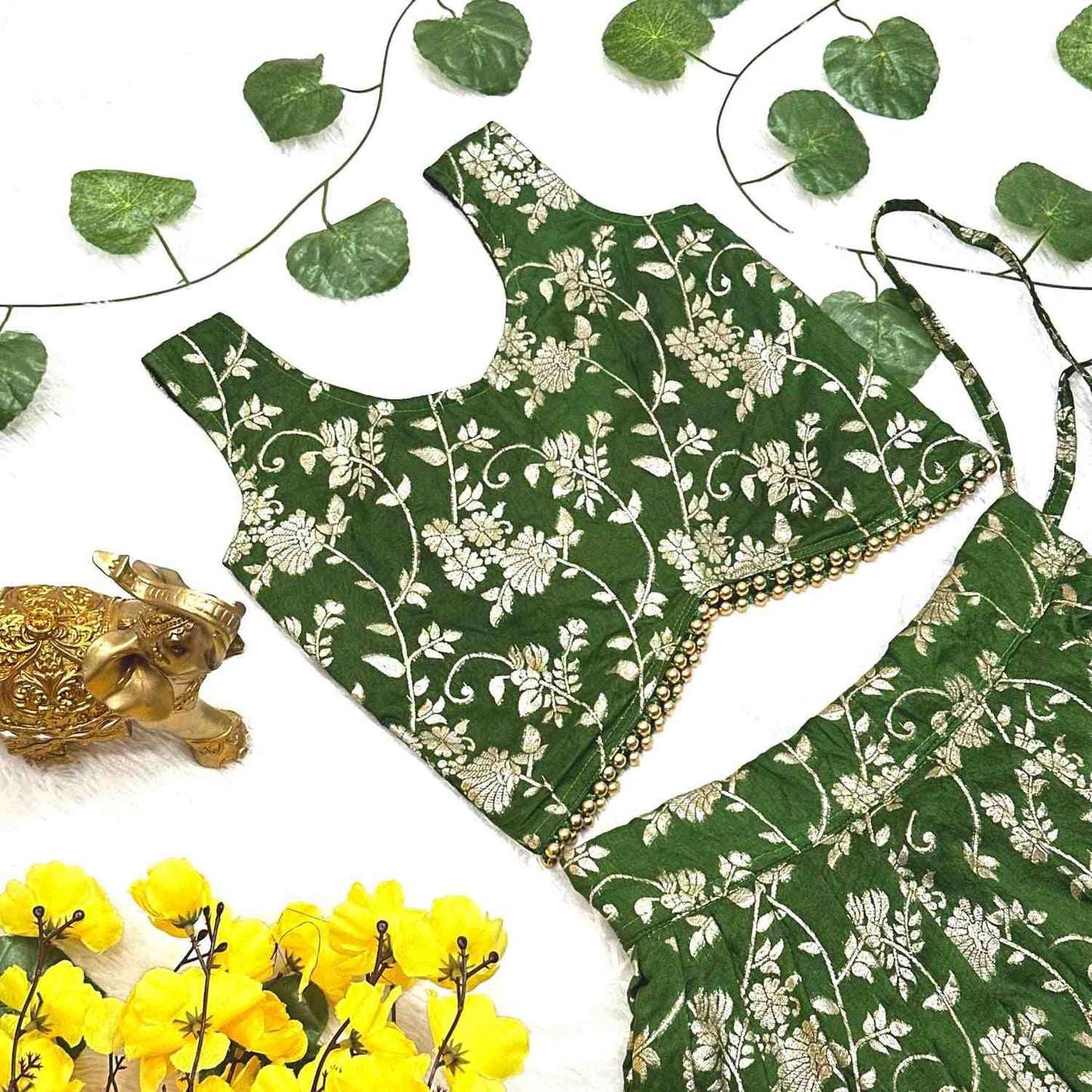 Kid’s Dyeable Dola Silk Lehanga