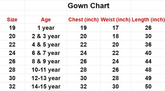 Kid's Silk Embroidery Gowns