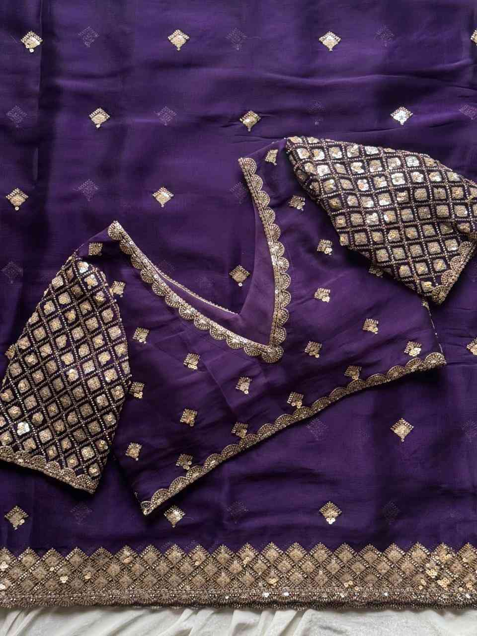 Nylon Tissue Crepe Silk Saree