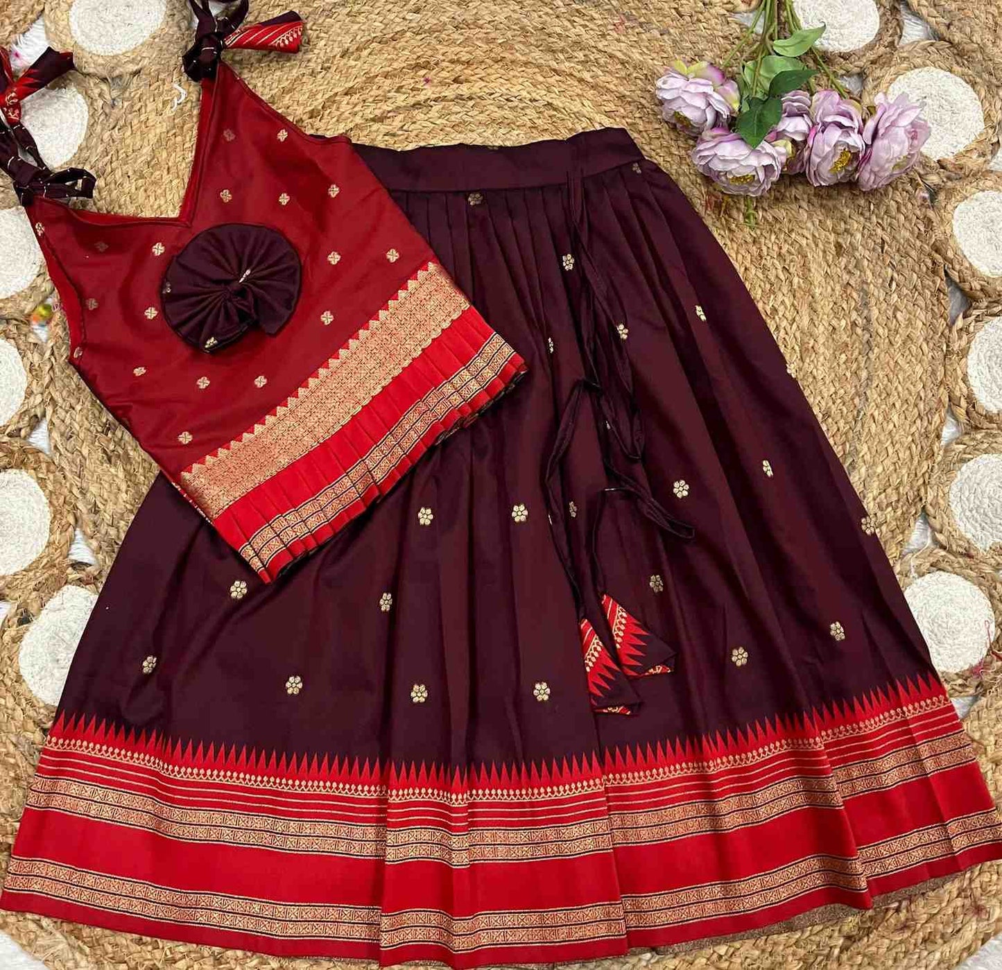 Kid's Narayanpet Silk Lehengas
