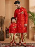 Raw silk kurta set family outfit – kids and men – Arhas Couture