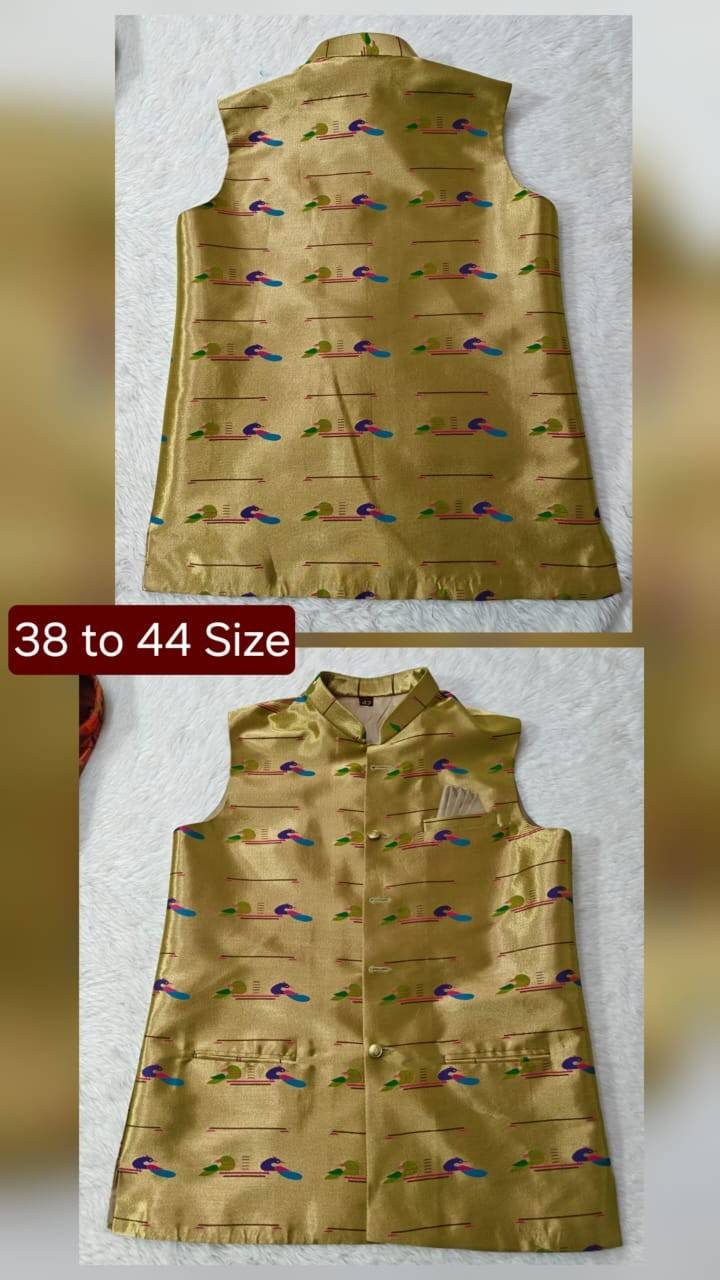 Fancy semi silk brocade Paithani jackets by Arhas Couture