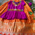 Kid's Viscose Tissue Silk Lehengas