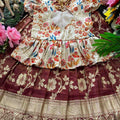 Kid's Tissue Silk Lehenga