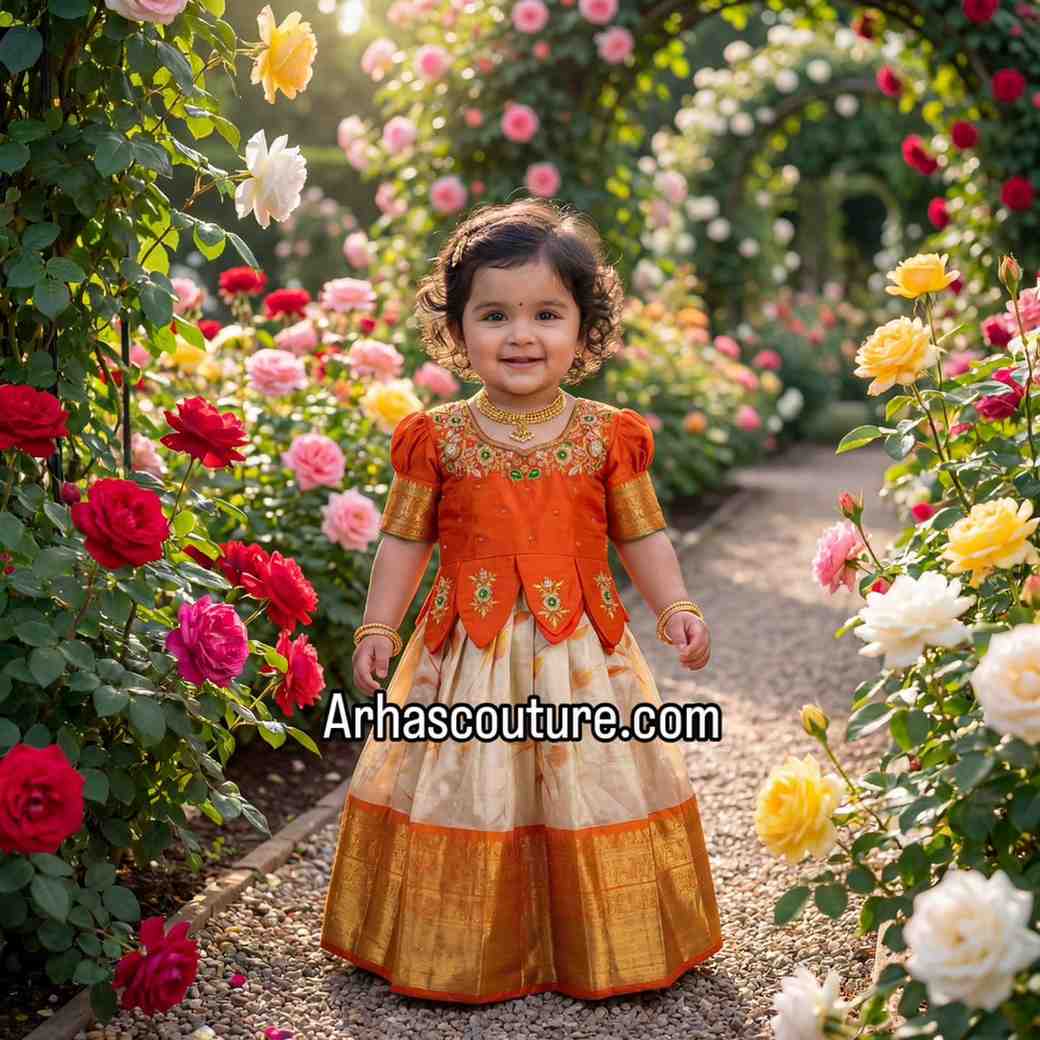 Semi Kanchi tissue family outfit – colour 3 – Arhas Couture