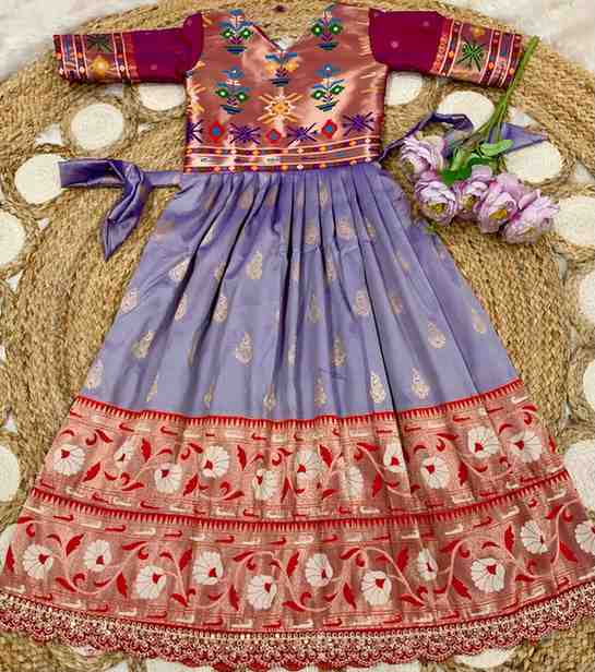 Kid's Paithani Soft Silk Lehengas