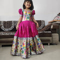 Kids Paithani zari weaving gown – 4 colours – 1 to 15 years – Arhas Couture