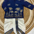 Kids raw silk kurta set – colour 1 – Arhas Couture