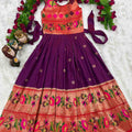 Kid's Soft Silk Paithani Gowns