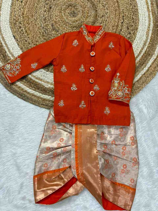 Semi Kanchi Banarasi Family Outfit