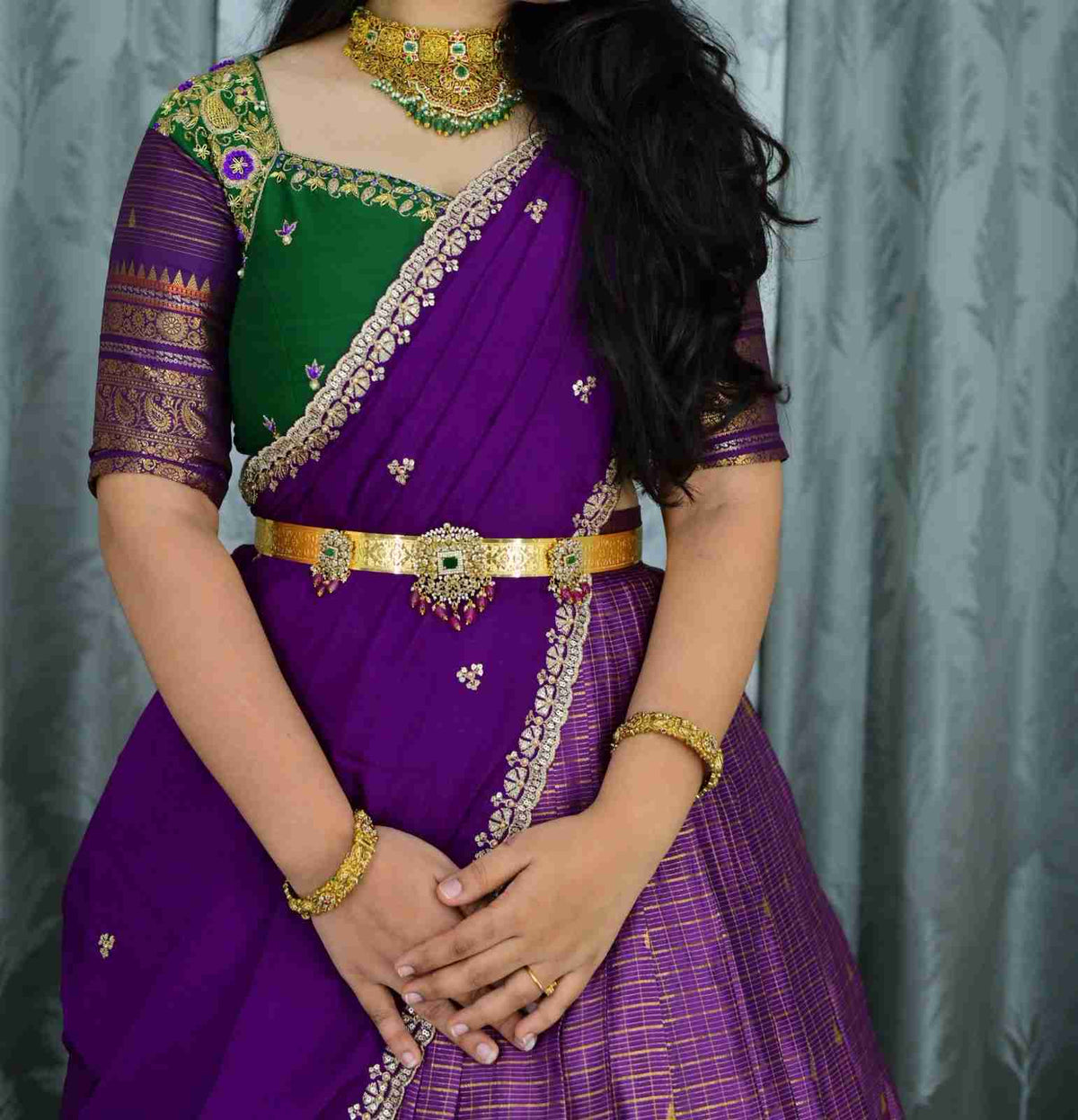 Semi Kanchi Lehengas