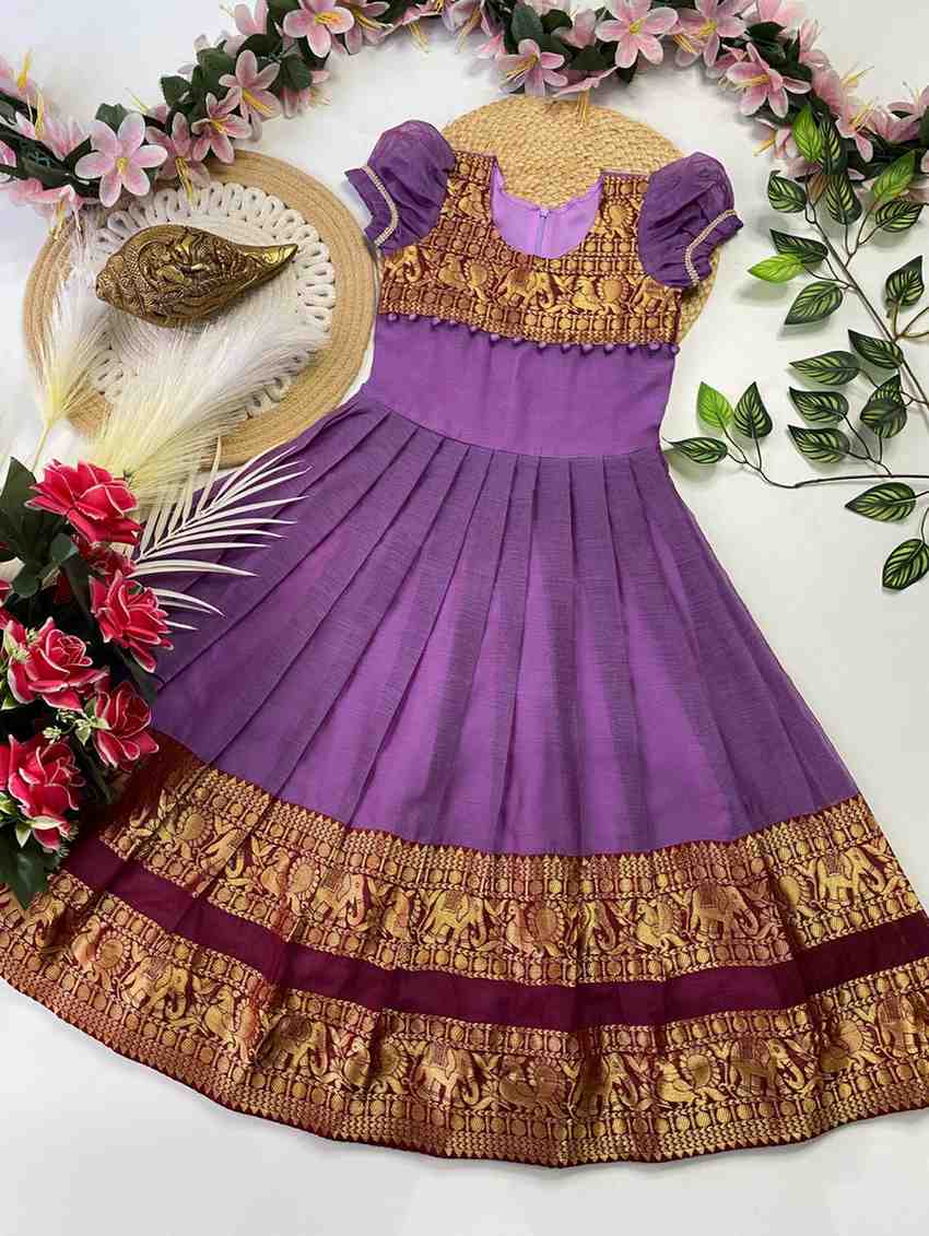 Kid's Narayanpet Silk Gowns