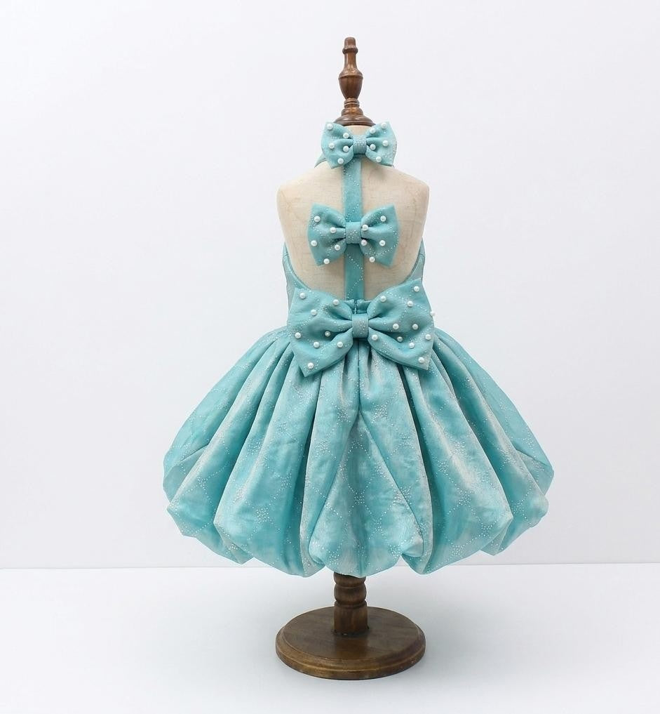 Kids space silk frock – colour 1 – Arhas Couture