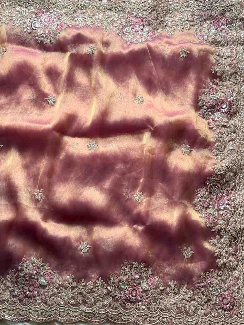 Fancy tissue silk sequence sarees by Arhas Couture