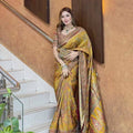 Fancy Kanni silk embroidery saree with paisley prints and zardosi blouse – Arhas Couture