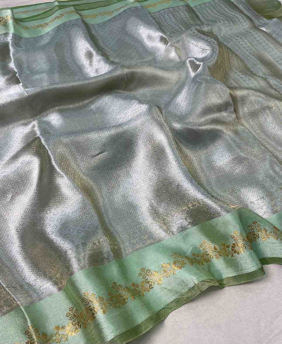 Fancy Banarasi tissue brocade saree – colour 4 – Arhas Couture