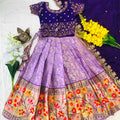 Kid's Cotton Silk Paithani Lehengas
