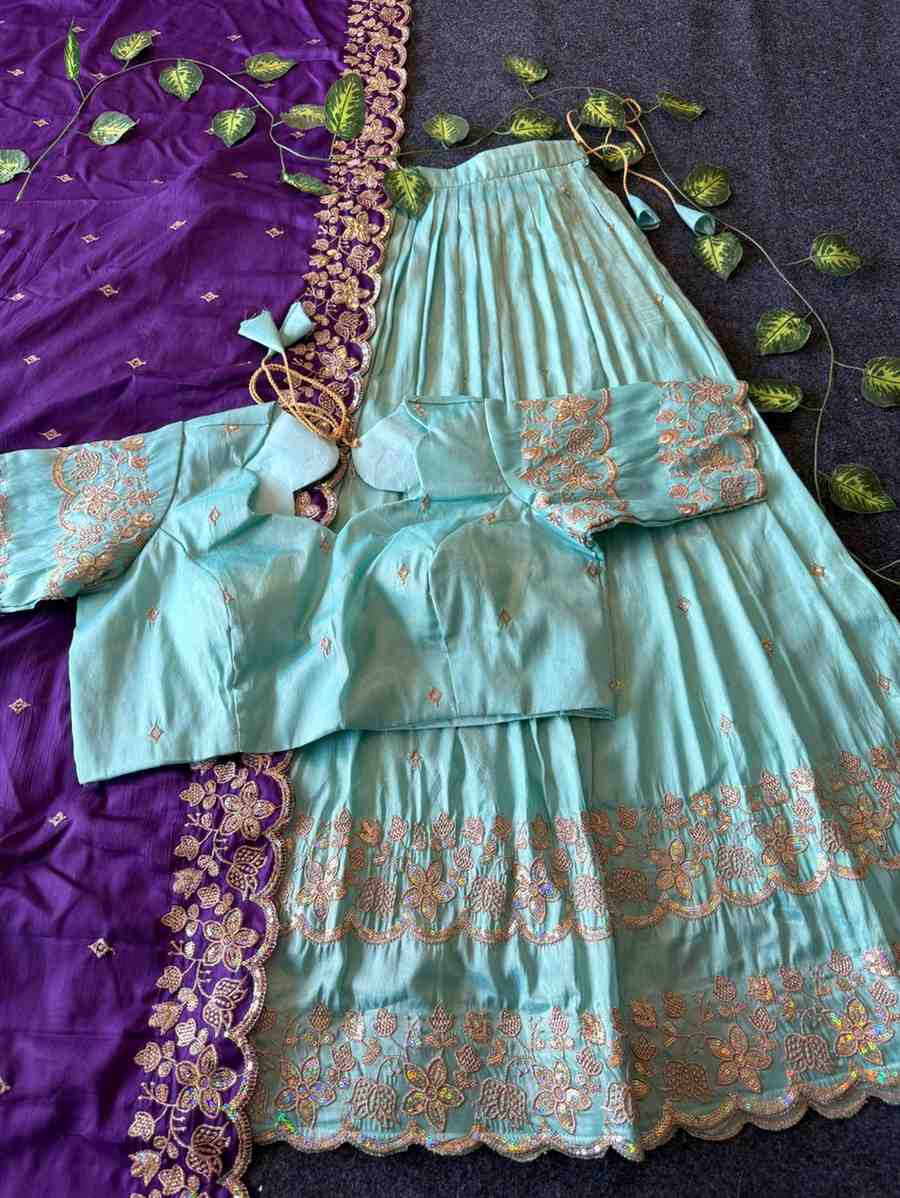Fancy Viscose tissue lehenga – colour 4 – Arhas Couture