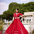Chanderi Bhandini Lehengas