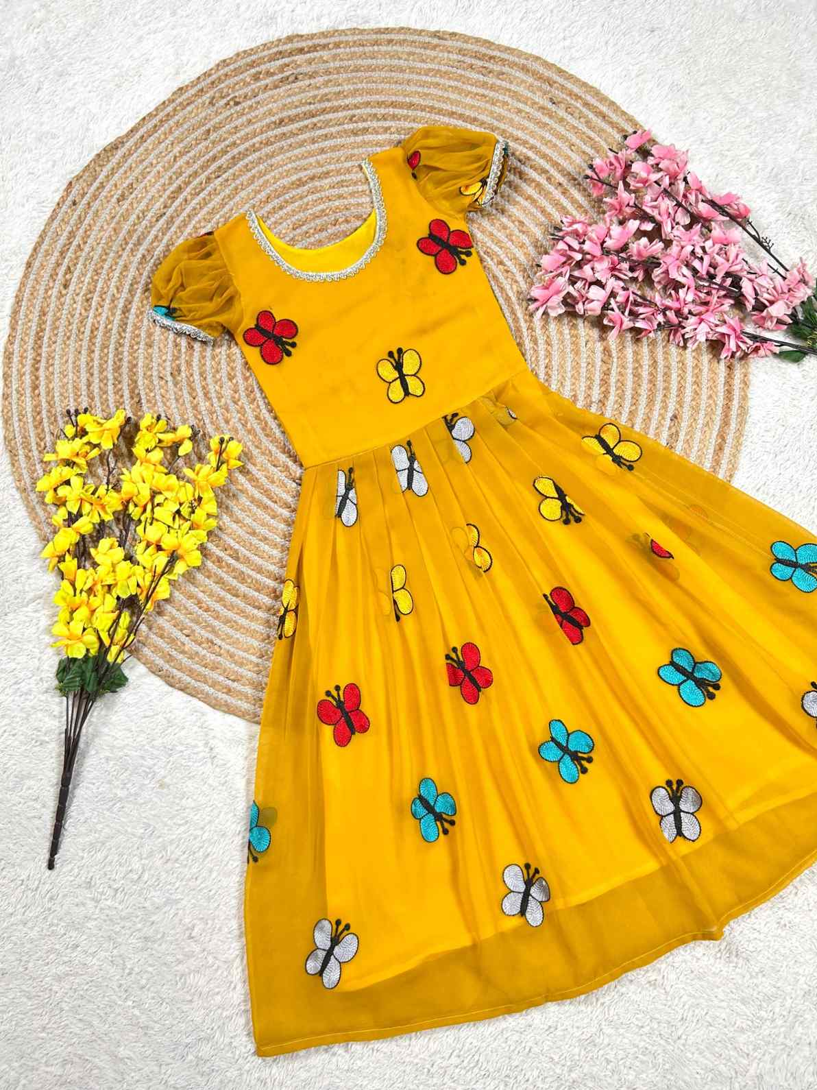 Kid's Blooming Georgette Gowns