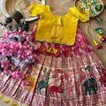 Kids Banarasi tissue silk lehengas by Arhas Couture