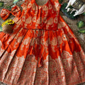 Kids Banarasi satin lehenga – colour view – Arhas Couture