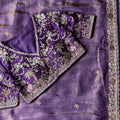 Fancy nylon tissue crepe saree – colour view – Arhas Couture