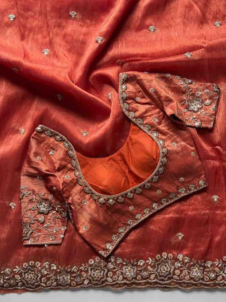 Fancy organza crepe sarees by Arhas Couture