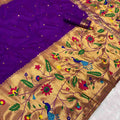 Fancy Paithani saree – pallu detail – Arhas Couture