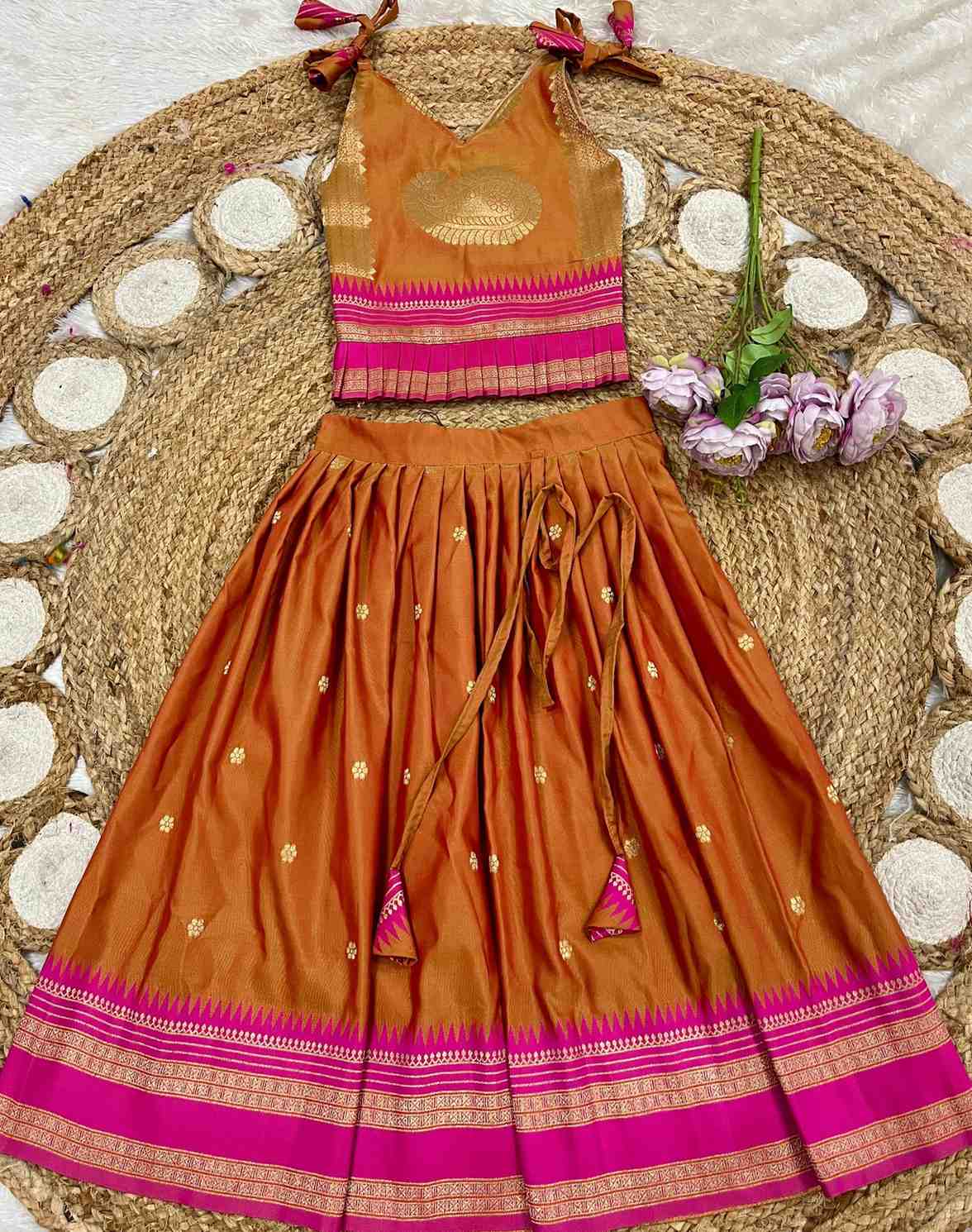 Kid's Narayanpet Silk Lehengas