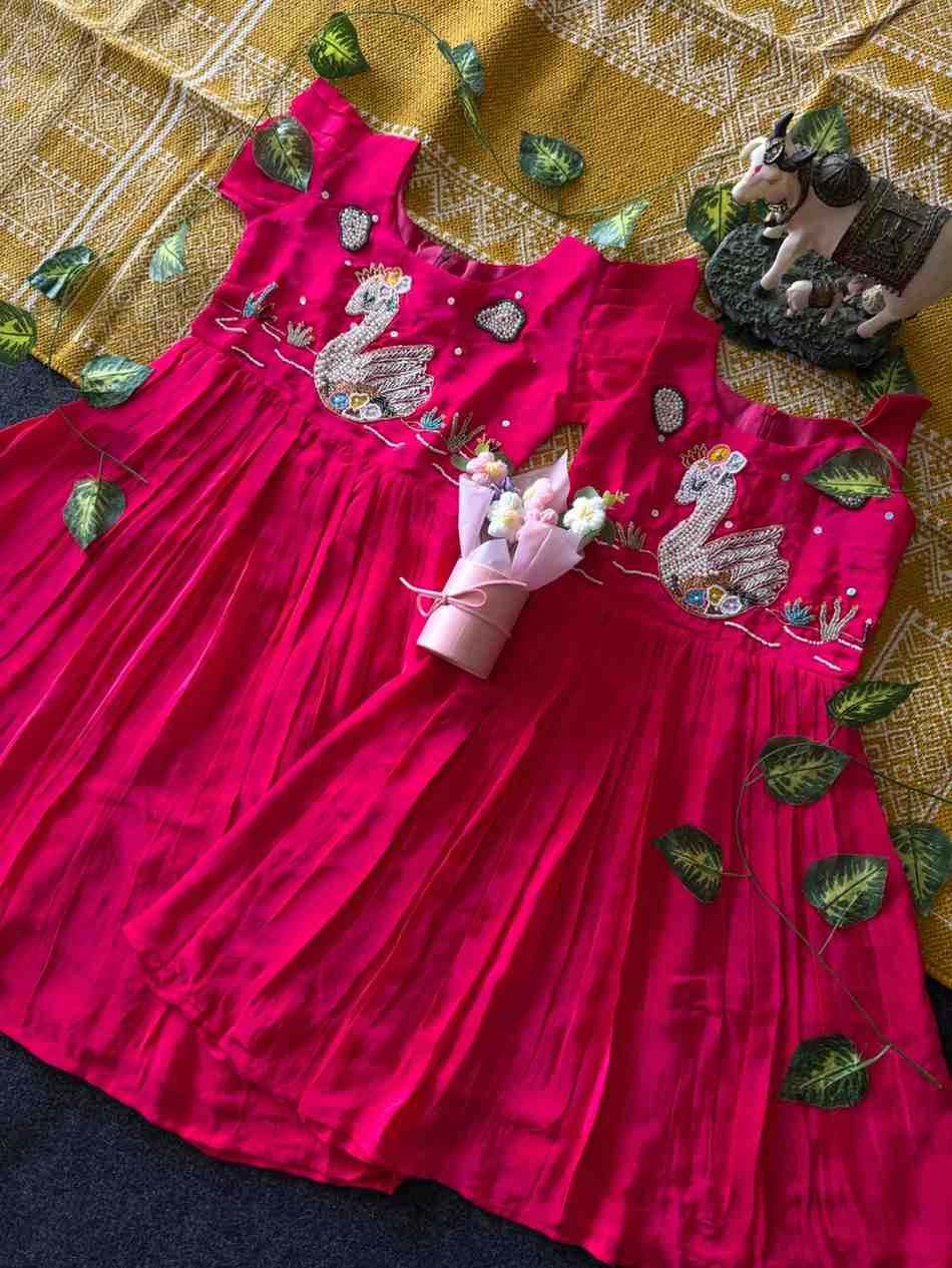 Kids Viscose crepe gown – colour view – Arhas Couture