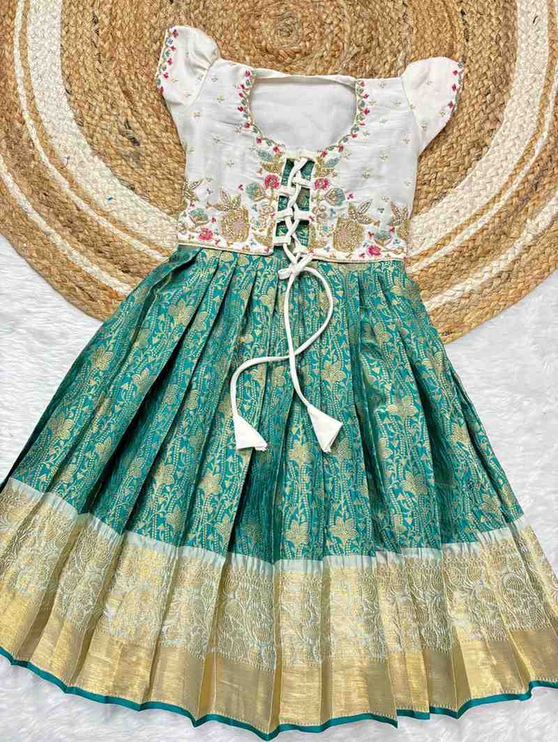 Kids semi Kanchi frock – colour 1 – Arhas Couture