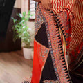 Hand Block Ajrakh Saree