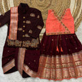Semi Kanchi Banarasi family outfit – full family – Arhas Couture