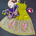 Kid's Embroidered Tissue Silk Gowns