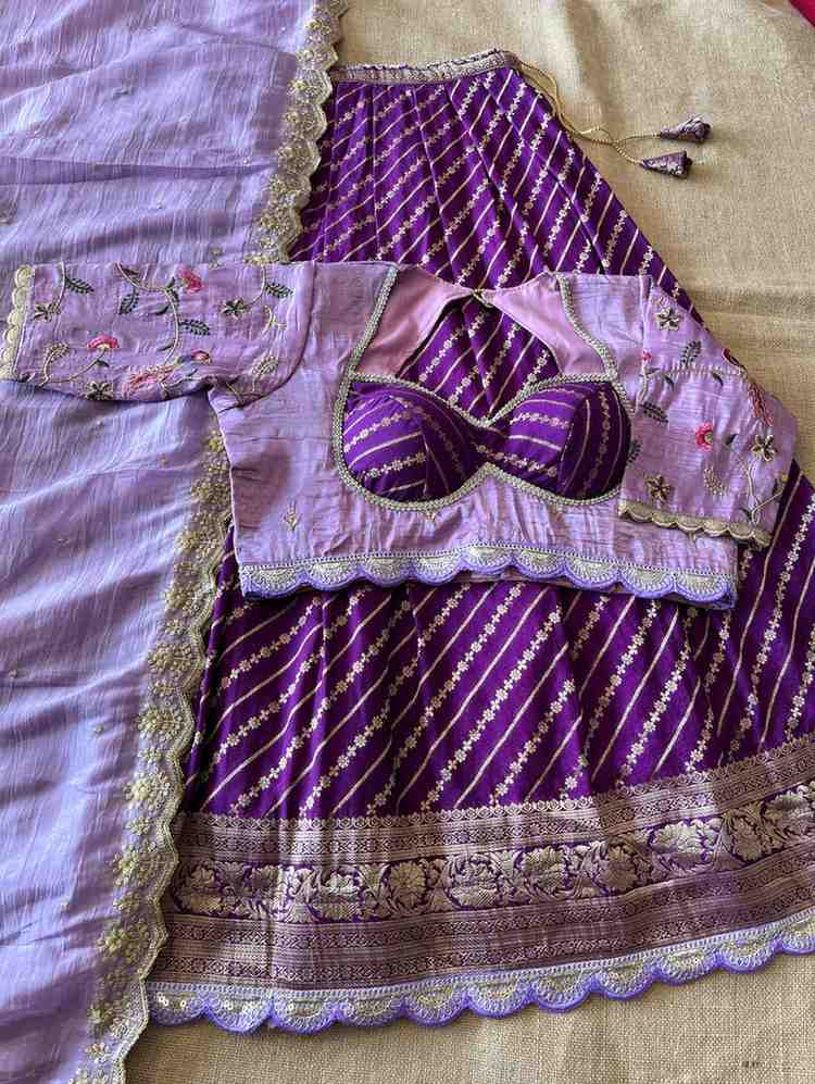 Soft Khadi Zari Lehengas