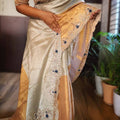Fancy Banarasi tissue saree – colour view – Arhas Couture