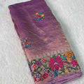 Fancy tissue embroidery saree – colour 7 – Arhas Couture