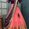Fancy Paithani jacquard Kota checks lehenga – Arhas Couture