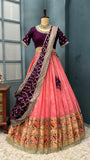 Fancy Paithani jacquard Kota checks lehenga – Arhas Couture