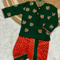 Kids raw silk work kurta sets by Arhas Couture