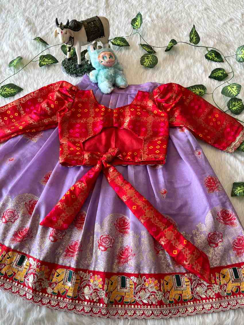 Kids Dola silk lehenga – colour 1 – Arhas Couture