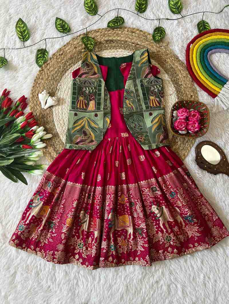 Kids space silk gown – colour view – Arhas Couture