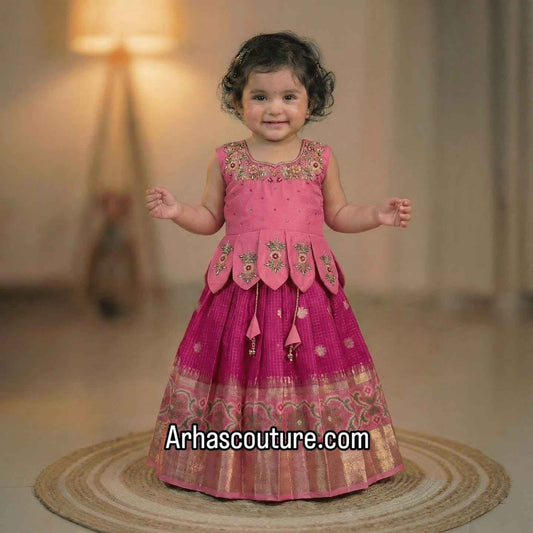 Banarasi silk family outfit – colour 2 – Arhas Couture
