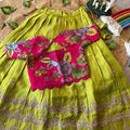 Kid's Viscose Tissue Lehangas