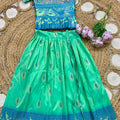Kids Paithani lehenga – purple – Arhas Couture