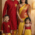 Fancy semi Kanchi family combo – full family sizes – Arhas Couture