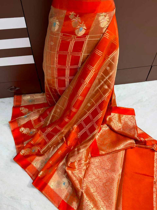 Banarasi Raw Mango Soft Silk Sarees